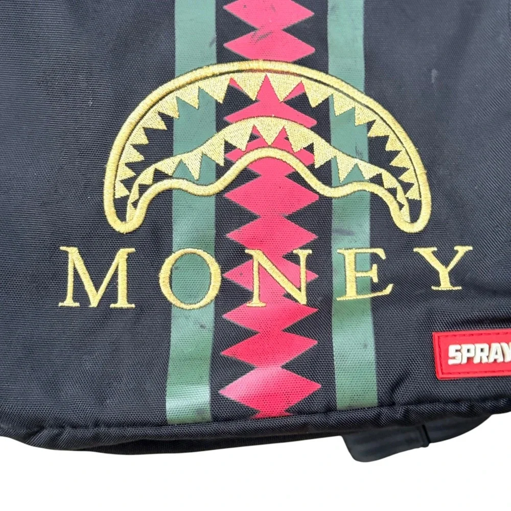 Sprayground‎ Money Shark Mouth Backpack Black Green Red Streetwear Bag